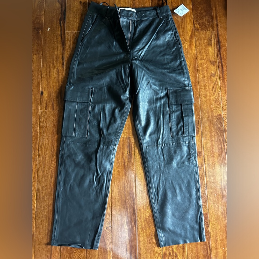 Soaked in Luxury butter soft leather cargo pants NWT SZ medium